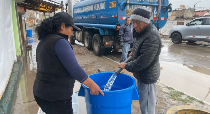 Abastecimiento de agua potable continúa en los distritos afectados por contaminación del río Tambo